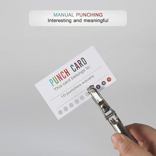 ONEDONE Punch Cards (Pack of 200) Reward Punch Cards for Classroom Behavior Incentive Awards for Kids Students Teachers Home Classroom School Business Loyalty Gift Card - 3.5" x 2" thumbnail 6