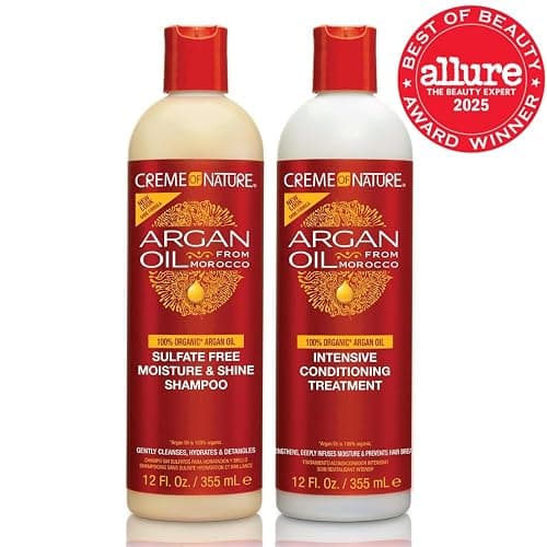 Creme of Nature Argan Oil from Morocco Sulfate-Free Moisture & Shine Shampoo & Conditioner, 2 Count thumbnail 2