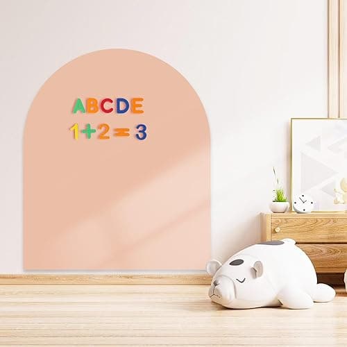 Magnetic Arch Wall Decal, 40 x 32 Upgraded Self-Adhesive Magnetic Chalkboard for Wall, Magnet Wall Drawing Learning for Kids Playroom, School, Home (Light Pink thumbnail 8