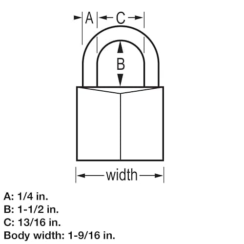 Master Lock Keyed Outdoor Long Shackle Aluminum Padlock, Tool Lock 141DLF | Weather-Resistant Solid Lock With Key, Long Shackle Lock For Gates, Fences, Toolboxes Black Covered Aluminum Lock thumbnail 2