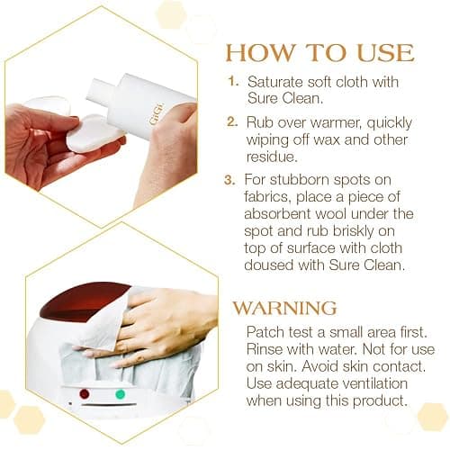 GIGI Sure Clean Wax Residue Remover, All-Purpose Surface Cleaner for Warmers, Salon & Spa Equipment, Removes Build-Up, 16 fl oz thumbnail 5