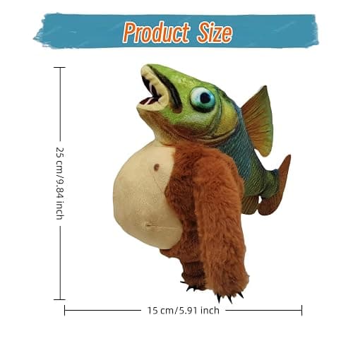 SereneSage Tung Shark Plush, Funny Meme Doll, Soft Stuffed Animal for Kids & Fans, Viral Brainrot Gift for Boys & Girls (FlyingFish) thumbnail 2