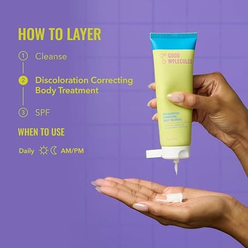 Good Molecules Discoloration Correcting Body Treatment - Anti-Pigment Cream with Niacinamide, Tranexamic Acid - Target Dark Spots and Moisturize - Skincare for Body thumbnail 5