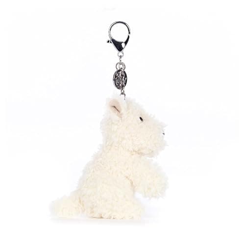 Jellycat Munro Scottie Dog Bag Charm, 4 inches - Dogs and Puppies Plush Keychain - Great Gift Idea thumbnail 2