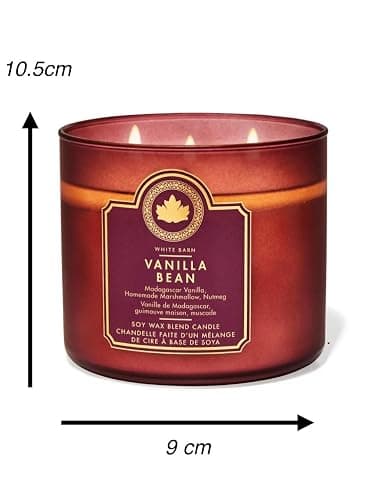 Bath & Body Works White Barn Vanilla Bean 3 Wick Scented Candle 411g/14.5oz thumbnail 2
