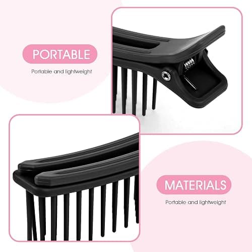 2PCS Hair Clips for Styling Sectioning, Professional Alligator Grip Clips for Salon & Home Styling - Non-Slip Sectioning Hair Holders, Perfect for Haircuts & Dyeing- Hair DIY Accessories thumbnail 7
