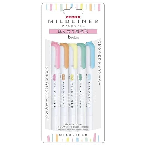 Zebra Mildliner Marker 5C-N Set - Image 1