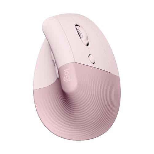 Logitech Lift Vertical Ergonomic Mouse, Wireless, Bluetooth or Logi Bolt USB receiver, Quiet clicks, 4 buttons, compatible with Windows/macOS/iPadOS, Laptop, PC - Rose thumbnail 2