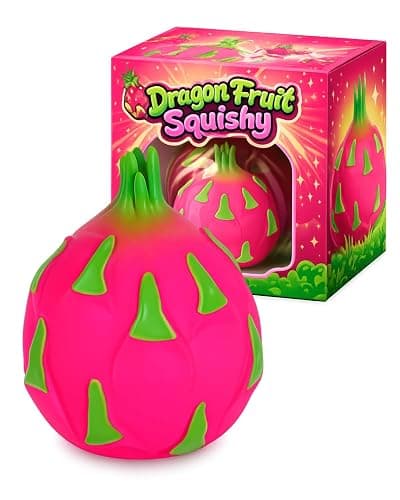 Dragon Fruit Squishy, Giant Carrot Stress Relief Toy, Strawberry Squishy, Realistic Strawberry Stress Ball, Squeezable Toy Fruit Ball,Party Favor Slow Rise Pressure Release Toy Adults - Image 1