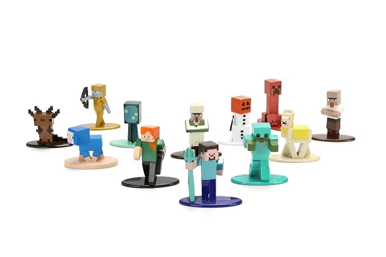 Jada Minecraft Nano Metalfigs Series 17 – Die-Cast Figure 12-Pack – Includes Steve, Alex, Diamond Armor Zombie & More Toys thumbnail 5
