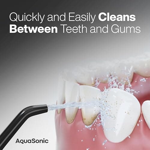 AquaSonic Aqua Flosser - Cordless Rechargeable Water Flosser for Teeth - Waterproof, Portable Oral Irrigator for Dental Cleaning with 5 Jet Tips – Braces Home Travel thumbnail 4