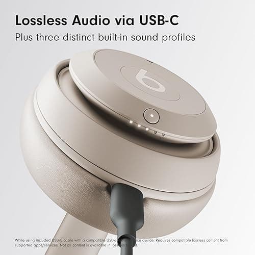 Beats Studio Pro - Wireless Bluetooth Noise Cancelling Headphones - Personalized Spatial Audio, USB-C Lossless Audio, Apple & Android Compatibility, Up to 40 Hours Battery Life - Sandstone - Sandstone - Studio Pro - Without AppleCare+ thumbnail 5
