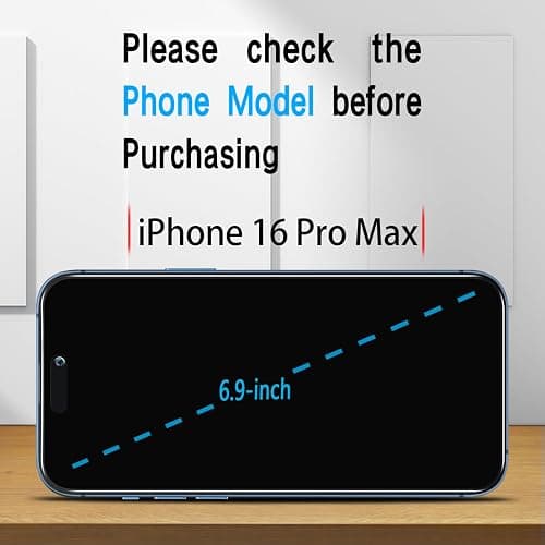 Slanku [3 Pack for iPhone 16 Pro Max Privacy Screen Protector Tempered Glass, Anti-Spy, Anti Scratch, NO Bubbles, 9H Hardness thumbnail 2