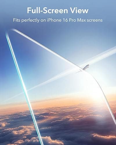 ESR 3 Pack for iPhone 16 Pro Max Screen Protector, [9H Hardness] [Military Grade Shatterproof] Tempered Glass Film with Flawless Fit Tray, HD Clear, Scratch Resistant thumbnail 6