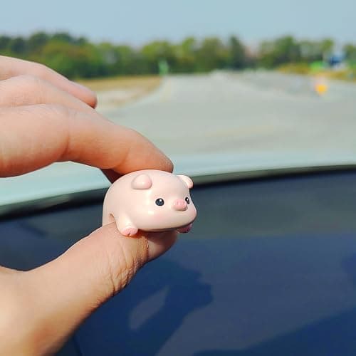 Cute Animal Rear View Mirror Accessories, Car Center Screen Decoration Dashboard Ornament, Car Accessories Interior for Women/Men Computer Monitor Decor thumbnail 5