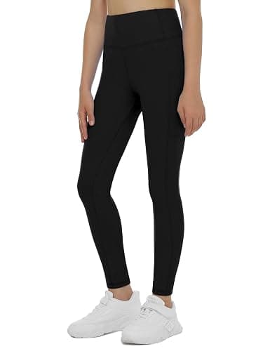 THE GYM PEOPLE Girls Workout Leggings Kids High Waist Stretch Athletic Dance Yoga Pants with Pockets thumbnail 4