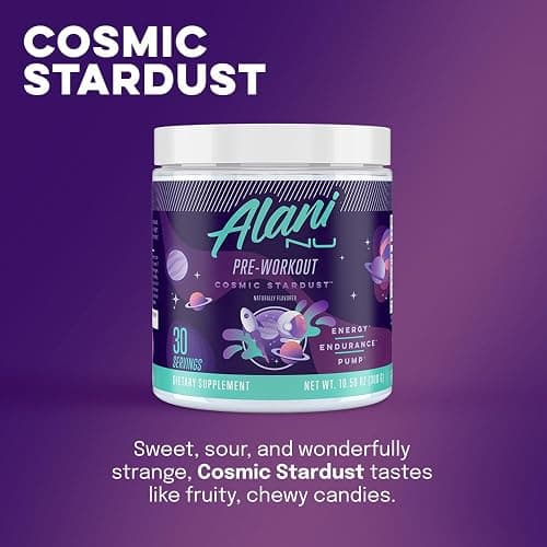 Alani Nu Pre Workout Powder Cosmic Stardust | Amino Energy Boost | Endurance Supplement | Sugar Free | 200mg Caffeine | L-Theanine, Beta-Alanine, Citrulline | 30 Servings thumbnail 4