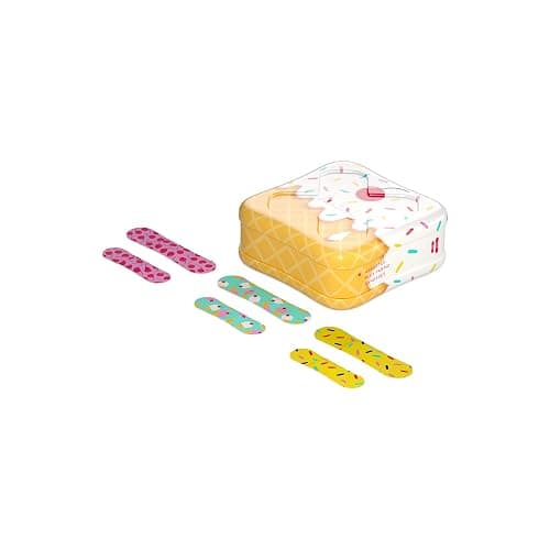 Welly Bandages | Adhesive Flexible Fabric Bravery Badges | Assorted Shapes for Minor Cuts, Scrapes, and Wounds | Colorful and Fun First Aid Tin | Ice Cream Patterns - 48 Count thumbnail 7