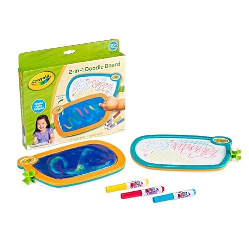 Crayola 2-in-1 Doodle Board for Toddlers, Squishy & Erasable Drawing Tablet, Educational Toddler Toy, Travel Activity, Sketching Pad, Gift for Kids thumbnail 7