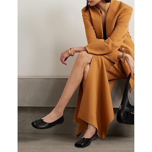 VBDB Tabi Ballet Flats Shoes for Women Rounde Toe Wide Width Split Toe Low Heel Comfortable Flats Shoes thumbnail 7