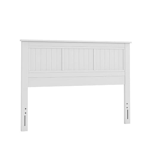 ComfIQ Serene Solid Wood Window-Pane Panel Headboard – Easy Assembly, Casual Coastal Style – Queen Size in White thumbnail 8