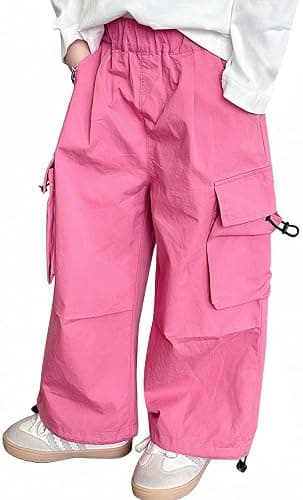 BINIDUCKLING Toddler & Girls Baggy Cargo Pants Parachute Kids - Image 1