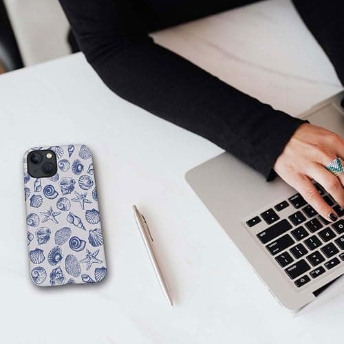 DAIZAG Case Compatible with for iPhone 15,Cute Blue Seashell Phone Case for iPhone 15 for Girl Women Boy Men thumbnail 7