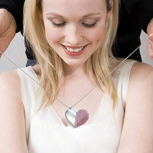 RAOYI 32GB Heart Shape USB 2.0 Flash Drive Crystal Memory Stick Thumb Drive Pen Drive Jump Drive Jewelry Pendant Necklace with Key Chain-Pink thumbnail 6