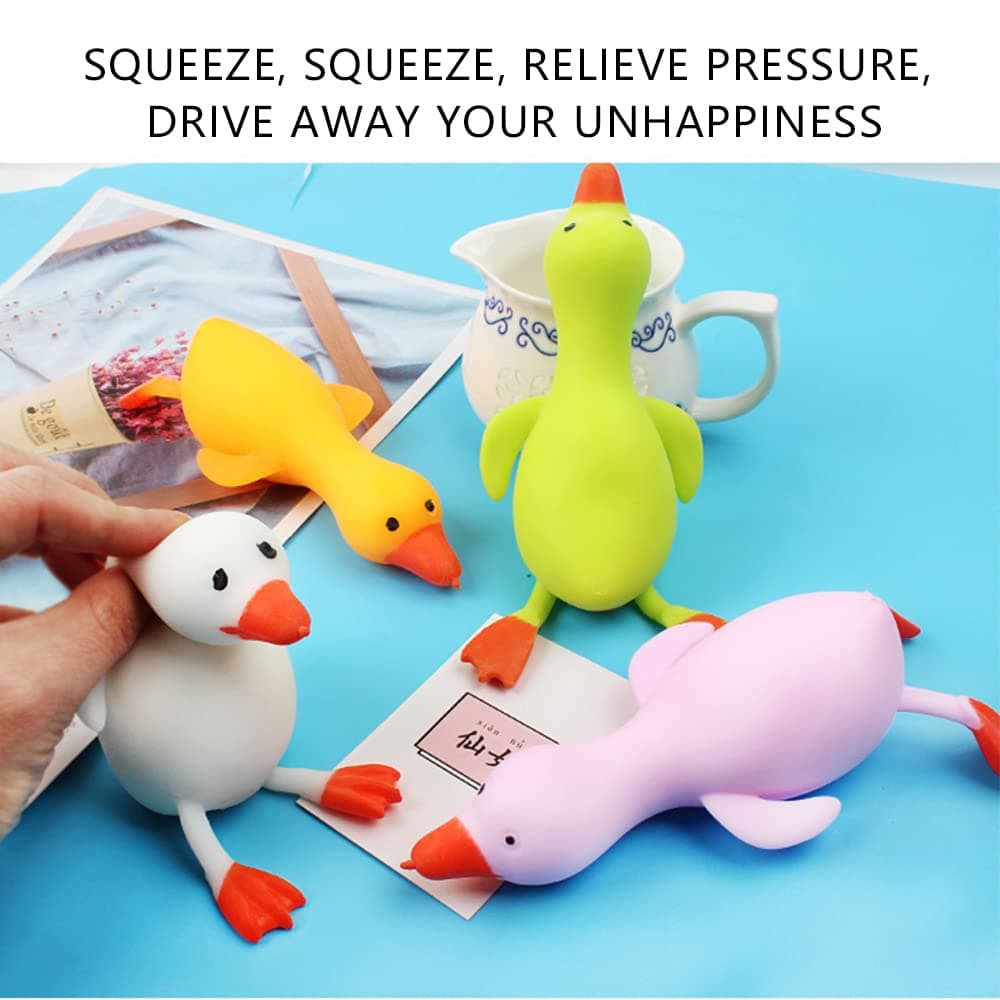 Funny Cute Stretchy Soft Duck Squishy Toys,Squeeze Stress Relief Toys Squishy Fidget Toys,Party Favors for Kids Birthday Gifts,Christmas ,Easter Egg,Classroom Reward thumbnail 3