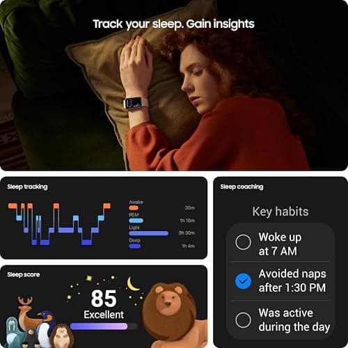 Samsung Galaxy Fit3, Smart Watch, Fitness Tracker, Health Monitoring, Silver, 3 Year Samsung Extended Warranty (UK Version) thumbnail 6