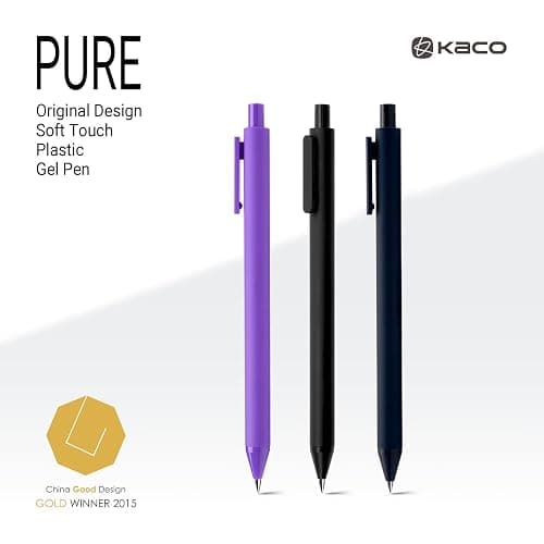 Kaco Gel Pens 20 Assorted Color Ink 0.5mm Fine Point, Cute Stationery Journaling Note Taking Pens Retractable Office Supplies thumbnail 5