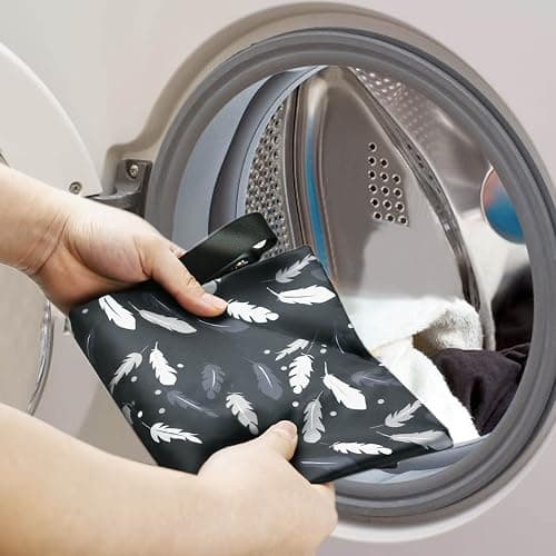 2 Pcs Waterproof Reusable Wet Dry Bag for Diaper Baby Cloth Gym Clothes Washable Travel Bags for Beach Pool Swimsuits Pockets with Two Zippered Dirty Diapers Stroller Yoga Toiletries Daycare Organizer thumbnail 2