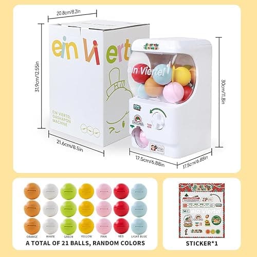 Home Gachapon Machine Party Toys Anniversary Gifts Novelty Toys Christmas Toys Couple Gifts Send to Others(Contains 21 blank capsules) thumbnail 2