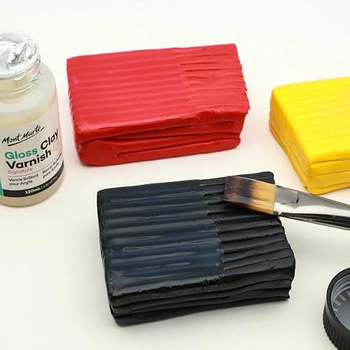 Mont Marte Clay Sculpture Sealant, Glossy Clear Varnish, Signature 4.05oz (120ml), Air or Polymer Clay Sealer thumbnail 4