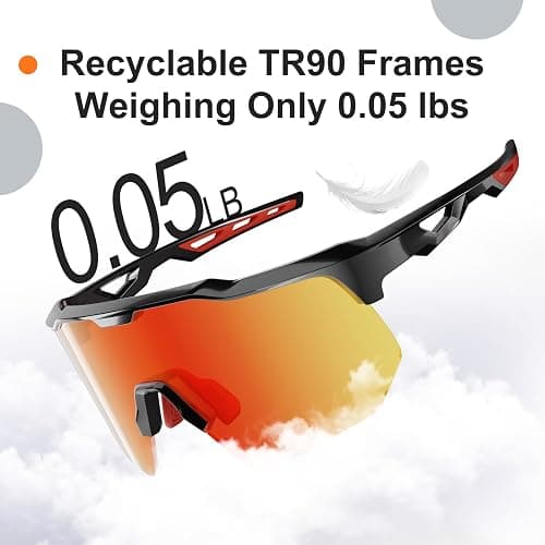 HAAYOT Polarized Sports Sunglasses for Men Women Youth Baseball Cycling Running Softball Biking Glasses 5 Lenses thumbnail 7