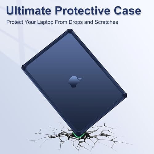MOSISO Compatible with MacBook Air 15 inch Case 2025 2024 2023 Release M4 A3241 M3 A3114 M2 A2941, Anti-Cracking&Anti-Fingerprint Heavy Duty Hard Shell with TPU Bumper&Keyboard Cover, Midnight Blue thumbnail 3