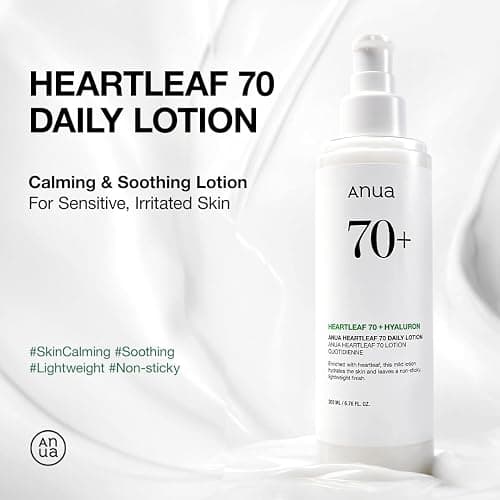 Anua Heartleaf Daily Lotion, Face Moisturizer with Hyaluronic Acid for Sensitive Skin, Lightweight, Korean Skin Care (200ml, 6.76 fl.oz.) thumbnail 2