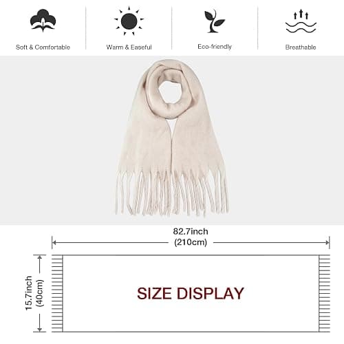 MissShorthair Thick Scarf for Women Big Chunky Colorful Blanket Fluffy Soft Scarves Winter Colorful Shawl Warps thumbnail 7