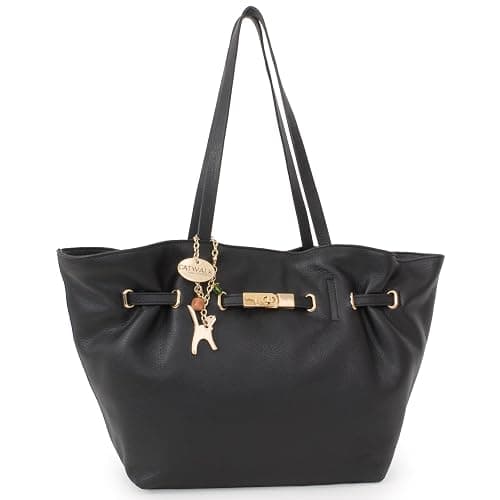 Catwalk Collection Handbags Genuine Leather Shoulder Tote Bag Sylvie | Women's Soft Leather Hobo Bag, Medium to Large Handbag, Multiple Pockets, Fits A4 Folders and Documents, Organiser Work Bag - Image 1