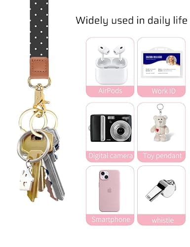 Knagsfa Wristlet Keychain, Cute Wrist Strap for Women, Wrist Lanyard for Keys, Wallet, Id Holder, Cell Phone thumbnail 4