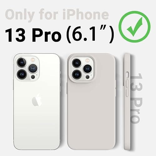 AOTESIER Magnetic for iPhone 13 Pro Phone Case, [Compatible with MagSafe][Military Shockproof Protection] Silicone Case with Soft Microfiber Lining, Camera & Screen Protection 6.1 inch, Stone thumbnail 6