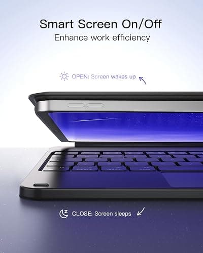Inateck Magnetic Keyboard Case for iPad Air 11 Inch M3 2025/M2 2024, Air 5/4 Gen 10.9 Inch, Magic Keyboard for iPad Pro 11" 4/3/2/1 Gen, Floating Cantilever Stand, 7-Color Backlight, with Trackpad thumbnail 8