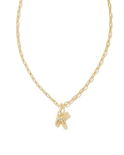 Kendra Scott Crystal Letter Short Pendant Necklace, Fashion Jewelry for Women - Image 1