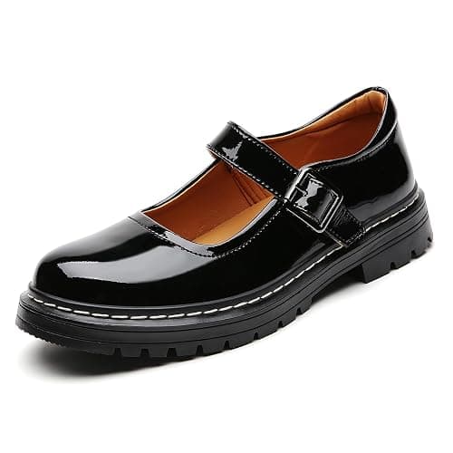 Mary Jane Shoes Women Platform Non-Slip Classics Round Toe Ankle Strap Comfort Casual Oxford Dress Work Mary Jane Flat Shoes - Image 1