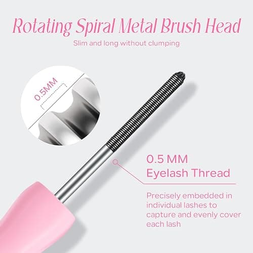 KYDA 2-in-1 Double Ended Mascara, Volumizing Lengthening Clump-Free Metal Wand Black Mascara, Waterproof Formula for Dramatic Lashes, Curling Multiplying Lash, Washable Eyelash Makeup, 2pcs thumbnail 2