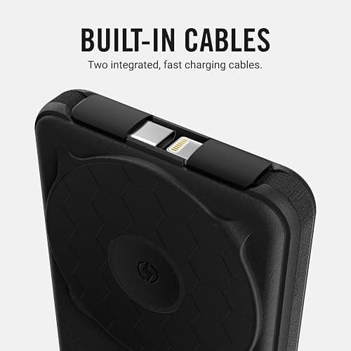Ridge Magnetic Power Bank Fast Charging - Compatible with MagSafe - Portable Charger Power Bank - with Built in Cable and Wireless Charging, 5-in-1 Charging & Magnetic Attachment (Matte Black) thumbnail 4