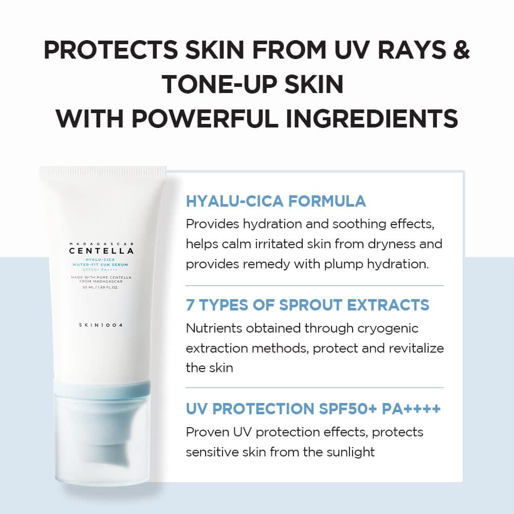 SKIN1004 Madagascar Centella Hyalu-Cica Water-Fit Sun Serum 50ml x 2ea (Twin Pack) thumbnail 6