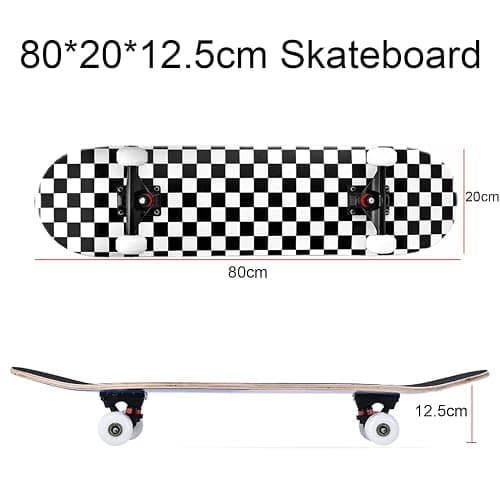 ERNAN Skateboards,Skateboards for Beginners, 31" x 8" 7 Layer Canadian Maple Double Kick Concave Deck, Complete Skateboard for Boys Girls Teens Adults Beginner thumbnail 2