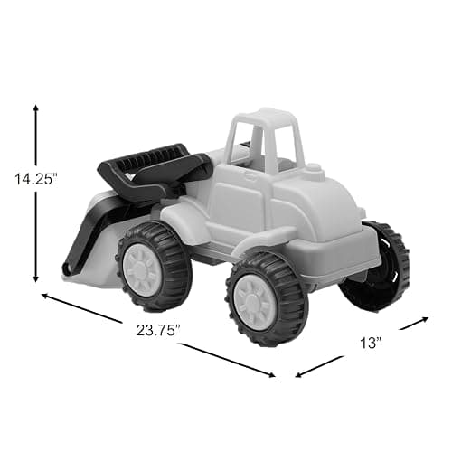 American Plastic Toys Gigantic Loader Truck with Tilting Loading Dump Bucket, Knobby Wheels, and Metal Axels for Indoors or Outdoors Play thumbnail 3