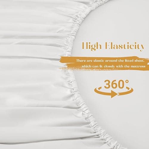Homiest 2-Pieces Ruffle Pillow Case & Fitted Sheet Set, White Twin Sheets with Ruffled Pillow Shams, 15 Inch Deep Pocket, Cute & Coquette Microfiber Bed Set for Decorating Bedroom Hotel thumbnail 6